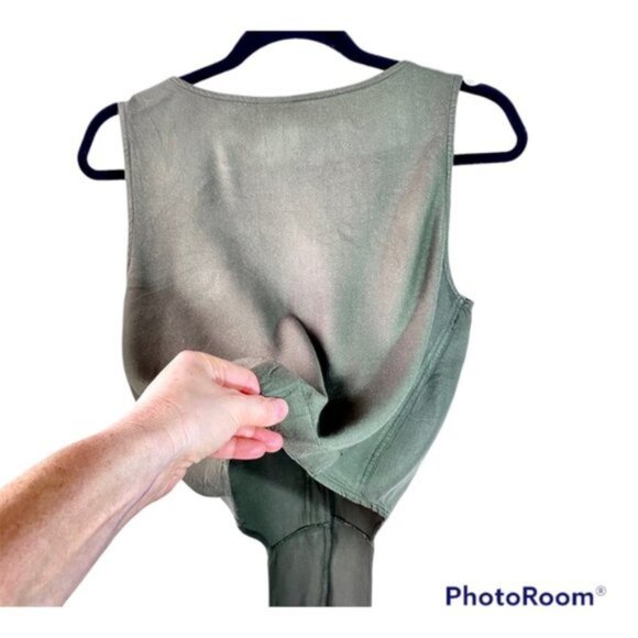 NWOT Japna Handmade Safari Green Tank Top - Picture 8 of 13